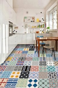 graphic kitchen tiles